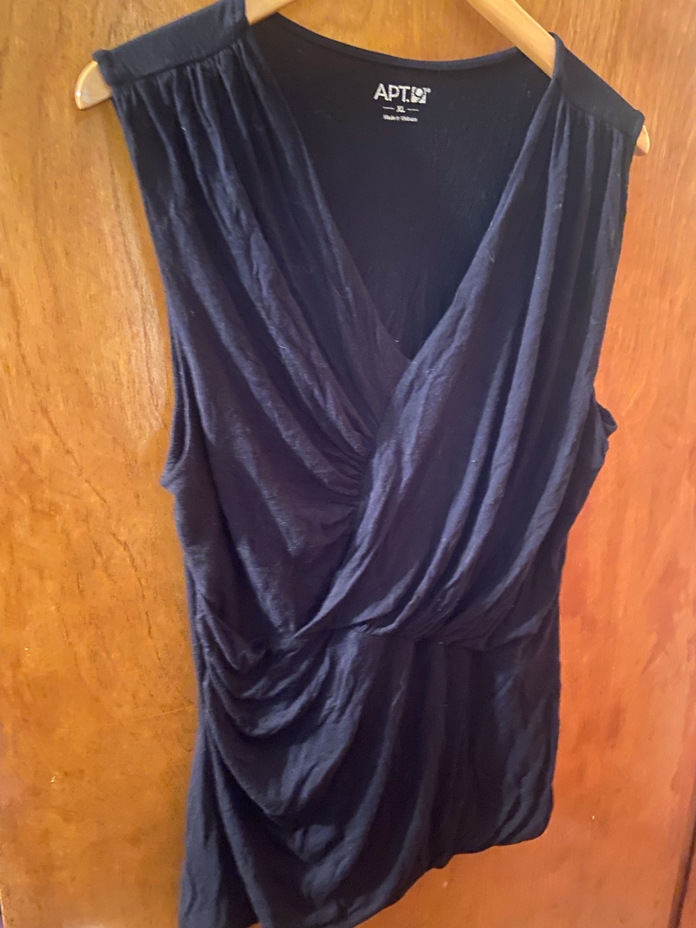 Apt. 9 Black Sleeveless Wrap-Front Women’s Top Size XL